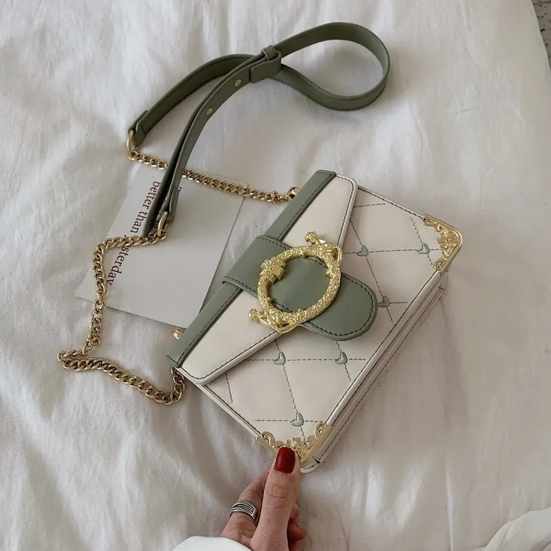 

Shoulder Bag PU Soft Leather Chain Diagonal Package Bolsa Feminina Luxury Handbags Women Bags Designer Bolsos Mujer Sac A Main