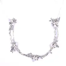 1 шт. Свадебная повязка на голову лента хрустальные цветы полоска для волос аксессуары для волос для свадьбы платье аксессуары для девушек женщин