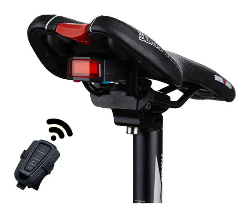 

Bike Intelligent Anti Theft Light Alarm Bell Tail Light USB Rechargeable LED Wireless Smart Lamp Free Shipping