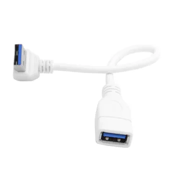 

10pcs/lot Down Right Angled 90 Degree USB 3.0 A Male to Female Extension Cable 20cm