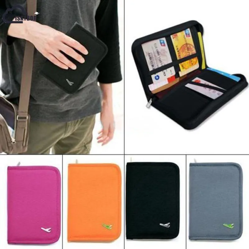 SNUGUG Passport Documents Package Travel Bag Pouch Passport ID Credit Card Wallet Cash Holder Organizer Case Box Storage Bag