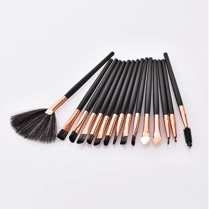 

Pro 15Pcs Makeup Brushes Set Eye Shadow Foundation Powder Eyeliner Eyelash Lip Make Up Brush Cosmetic Beauty Tool Kit Hot New