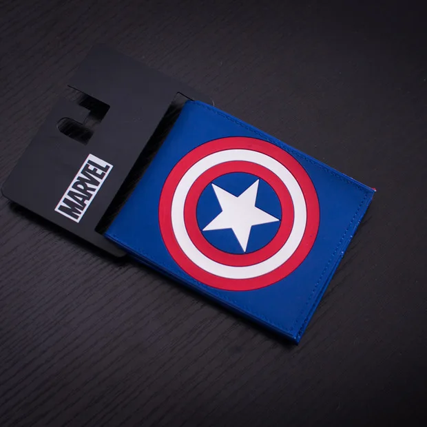 

Comics DC Marvel Popular Animation Wallet for Men Captain America PU Leather Gift Wallets Casual Purse PVC Bags