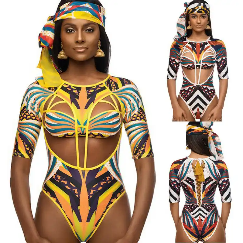 秘密古代エジプトスタイル女性のセクシーな包帯ビキニアウト半袖ワンピース水着モノキニ夏のビーチウェア水着 ボディスーツ Aliexpress