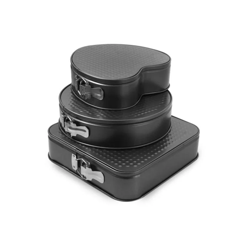 

3pcs/Pack Portable Metal Non-Stick Baking Pan Baking Dish Bakeware Cake Mold Kitchen Tool Accessories Christmas Home