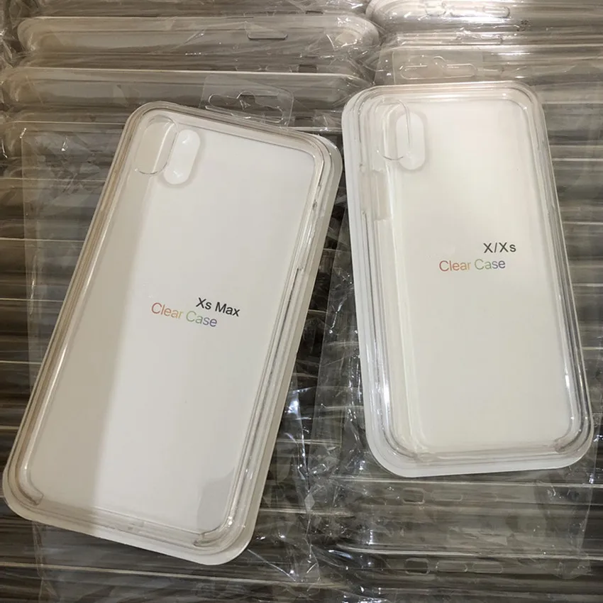 

100pcs/lot Original Official transparent Case Cover for i 11 pro max 6 7 8 plus X XS MAX XR Silicone With packaging box