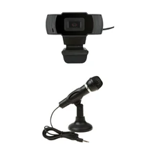 USB камера Веб-камера+ 3,5 мм разъем стерео разъем микрофон+ подставка для ПК ноутбука