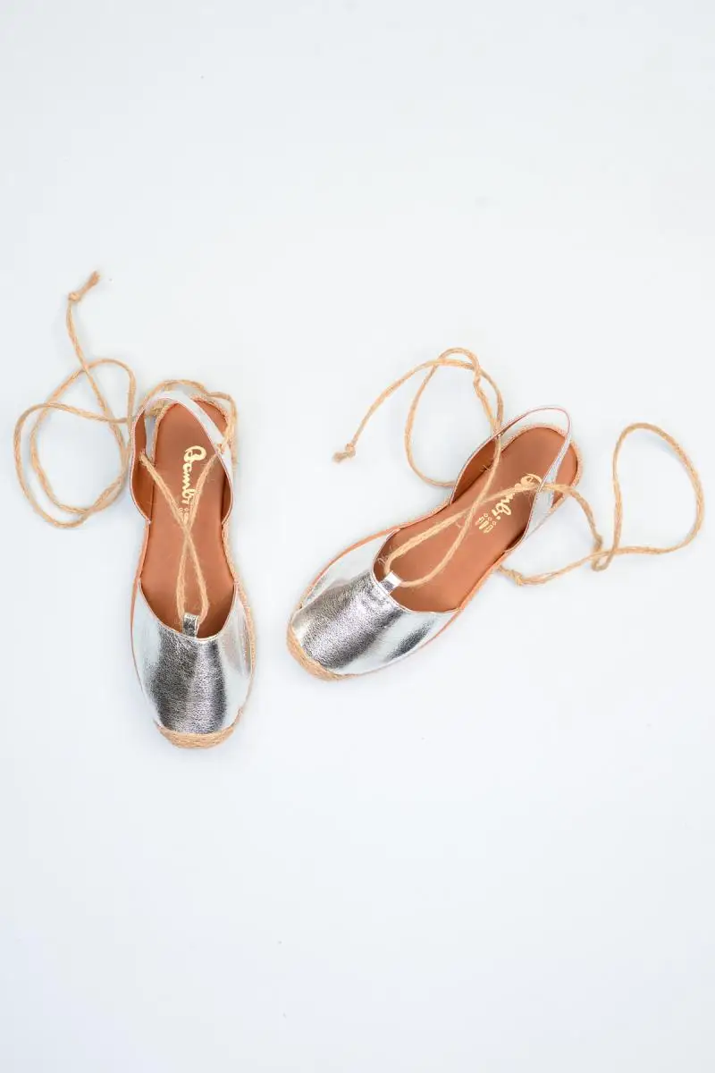 Бэмби серебряные женские Espadril F0395082036 | Обувь
