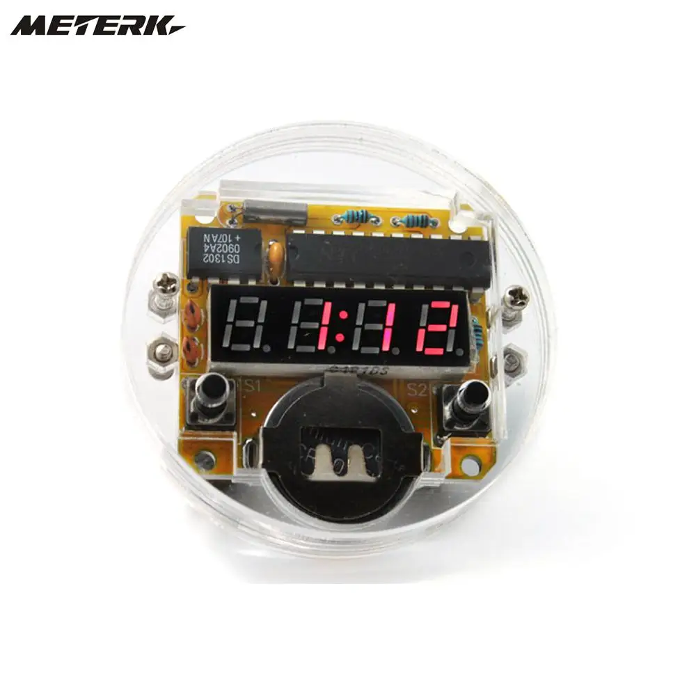 Singlechip Red LED Display Watch Kit DIY Set Electronic Clock Module
