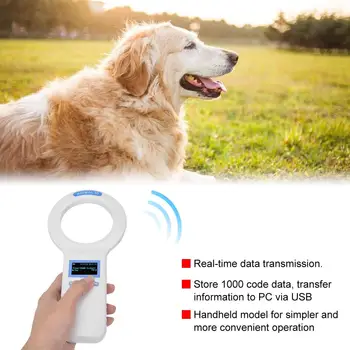 

Rfid Ear Tag Reader Handheld Pet Microchip Portable Animal Scanner 134.2KHz New Design
