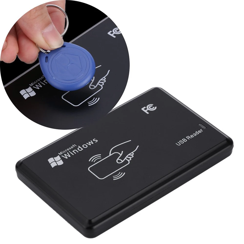 Устройство RFID EM с кабелем USB 125 кГц 5 ключей EM4305 и кардридером T5577|Считыватели