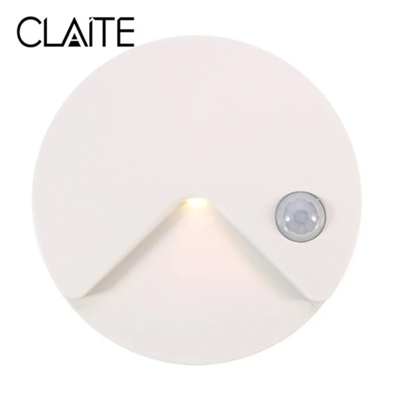CLAITE USB Перезаряжаемый PIR светильник с датчиком движения светодиодный ночник