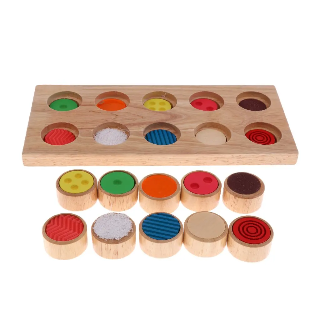  Rough and Smooth Touch Material Montessori Sensory Educational Enlightenment Toy Early Learning Tea - 32971767937