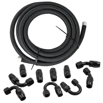 

10AN 16FT Fuel/Gas Tank/Cell Braid Oil Hose Line+Hose End Fitting Separator Kit