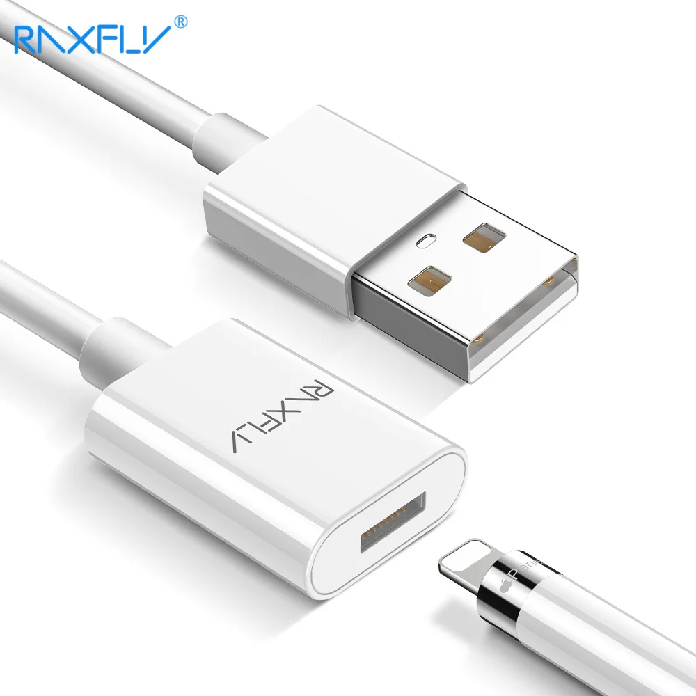 

RAXFLY Charger For Apple iPad Pencil 100 CM Charger For Apple Pencil New Design USB Charger Charging Connector Adapter USB Cable