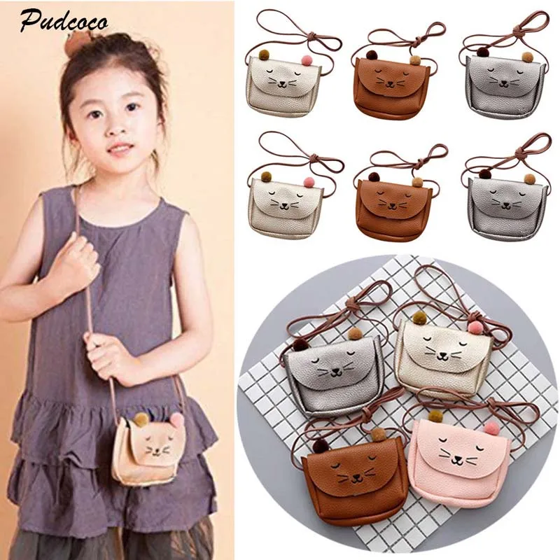 

2019 Brand Cute Toddler Casual Shoulder Bag Children Kids Girls Animal PU Messenger Princess Handbag 4 Colors