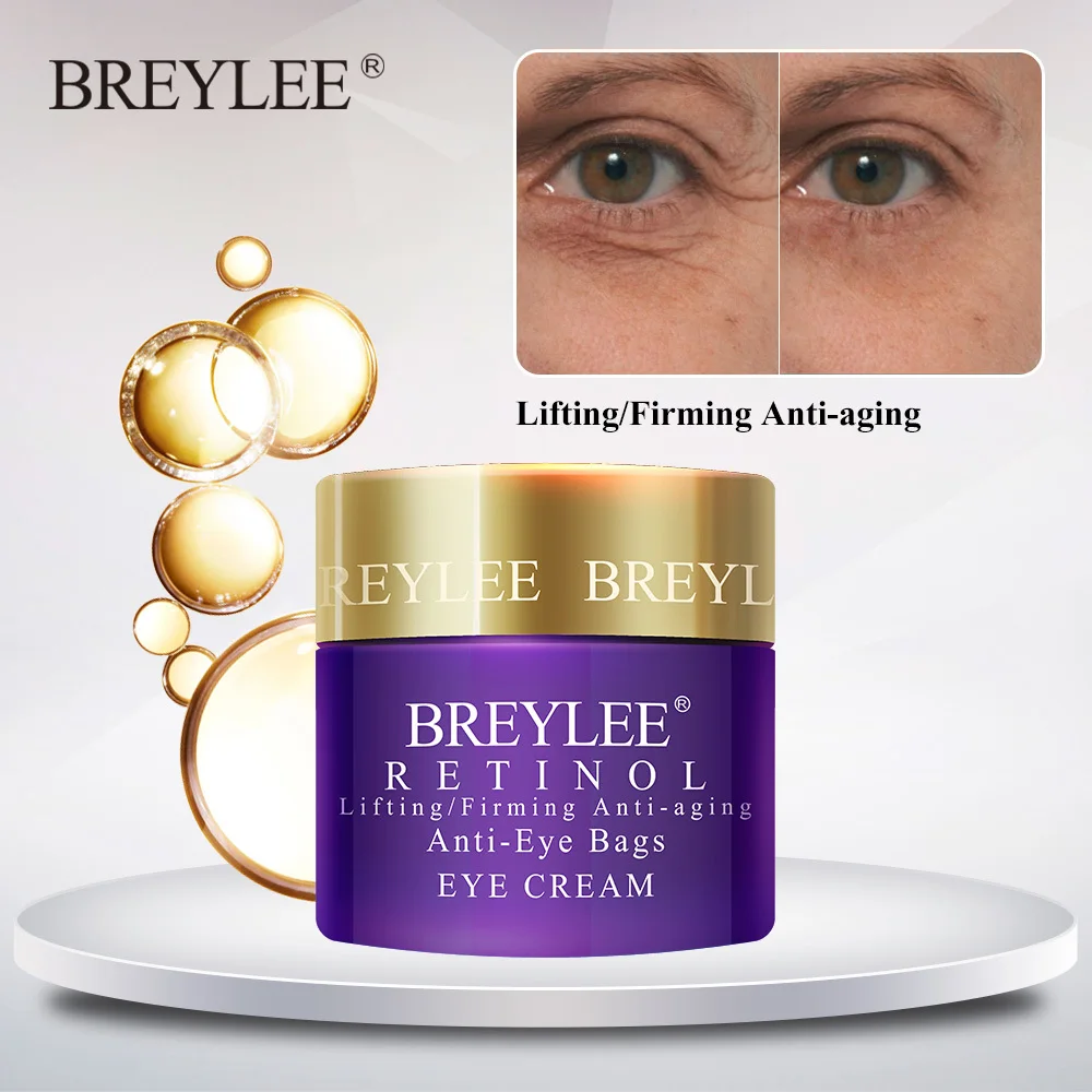 BREYLEE Retinol Eye Cream Lifting Firming Moisturizing Anti aging Anti Wrinkle Anti eye Remove