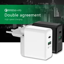 36 Вт Quick Charge 3,0 usb type C зарядное устройство QC3.0 PD Turbo быстрое зарядное устройство путешествия настенный мобильный телефон зарядное устройство для iPhone для Xiaomi