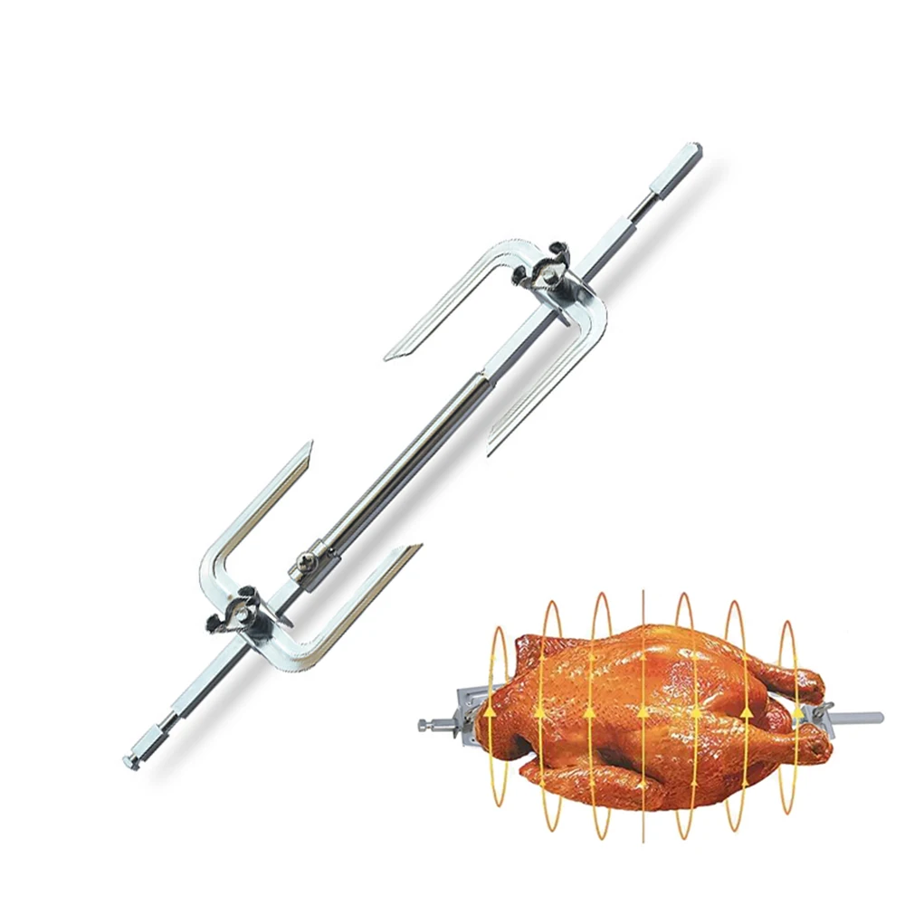 

Lemonbest BBQ Oven Roasted Beef Turkey Rotisserie Forks Spit Charcoal Chicken Grill For Outdoor Camping Cooking Tools