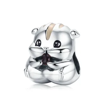 

Animal Collection 925 Sterling Silver Lovely Hamster Beads Fit Pandora Bracelets & Bangles Diy Jewelry Making Scc1133