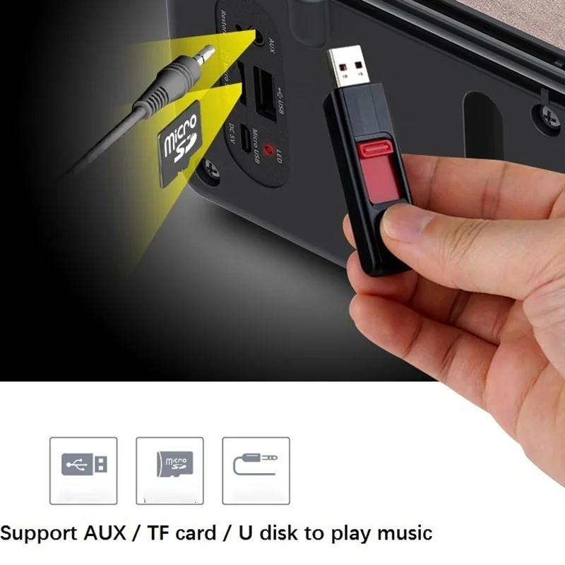 CLAITE удаленного Управление деревянные Bluetooth колонки будильник MP3 плеер fm радио TF USB
