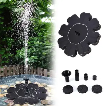 

Flower-shaped Solar Power Birdbath Water Floating Fountain Pump Outdoor Pool Garden Decor