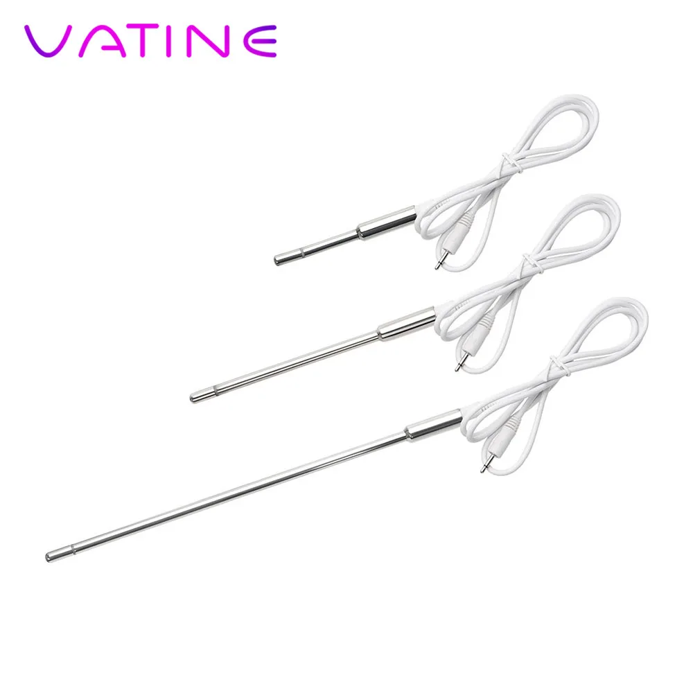 VATINE катетеры звуковые эротические игрушки из нержавеющей стали электро ударная
