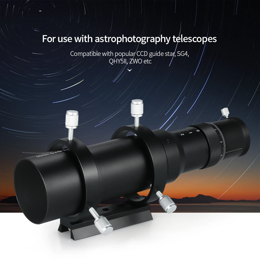 

Instruments and Apparatuses 50mm Guide Scope Finderscope for Astronomical Telescope 200mm Focal Length F4 Focal Ratio Guidescope