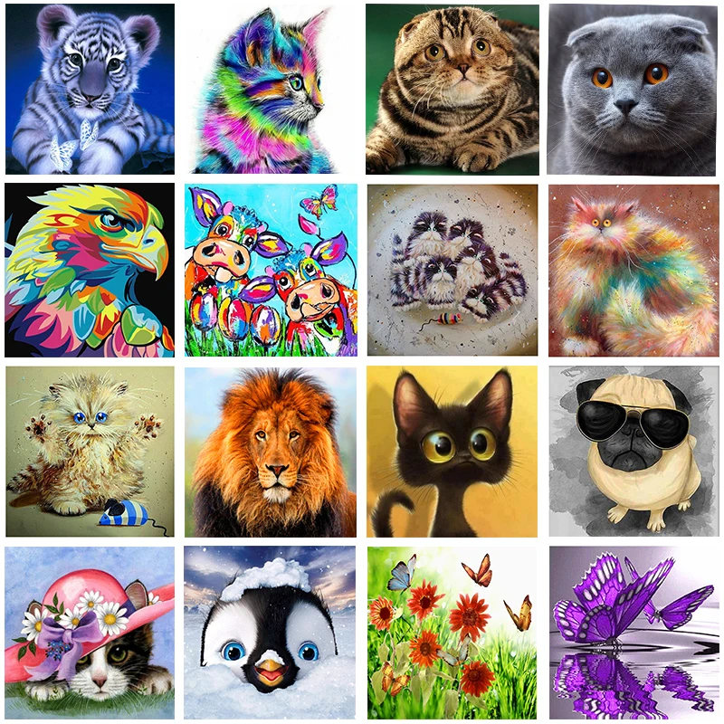 Diamond Painting 5D Drill Daimond Painting Volledig Embroidery for Home Decor Cartoon Animal Gift
