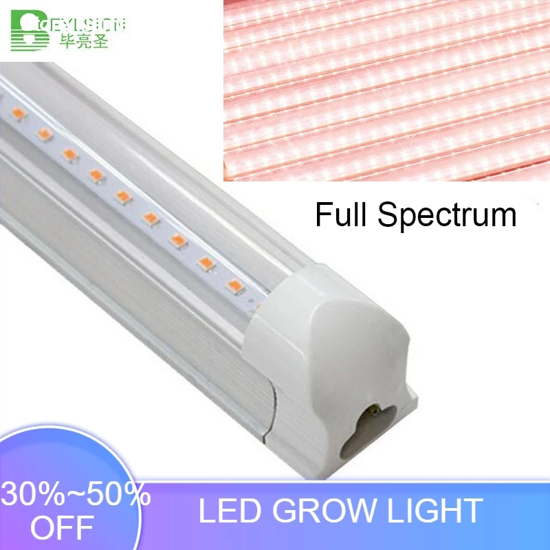 

Full Spectrum Led Grow Light T8 LED Tube for Indoor Plant Growing Flowering Greenhouse Hydroponic System Grow Lamp Bar 20PCS/LOT