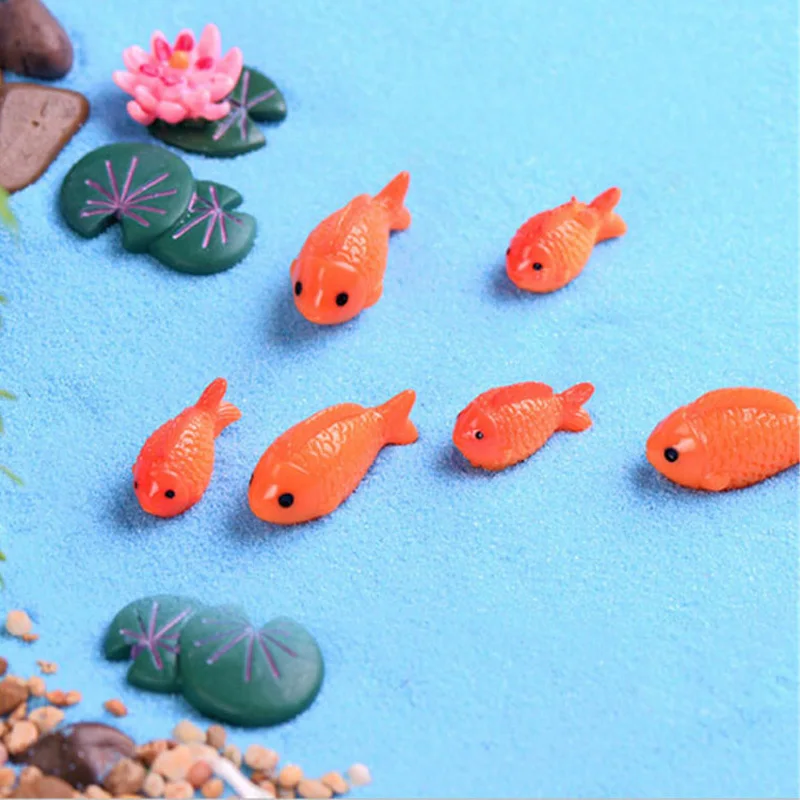 5pcs Fish Miniature Fairy Yard Garden Miniature Home Garden Bonsai DIY Ornament
