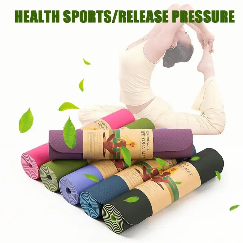 

Universal Outdoor 6mm TPE Non-slip Yoga Mats Tasteless Pilates Gym Exercise Sport Pads for Fitness Body Building Dropshipping