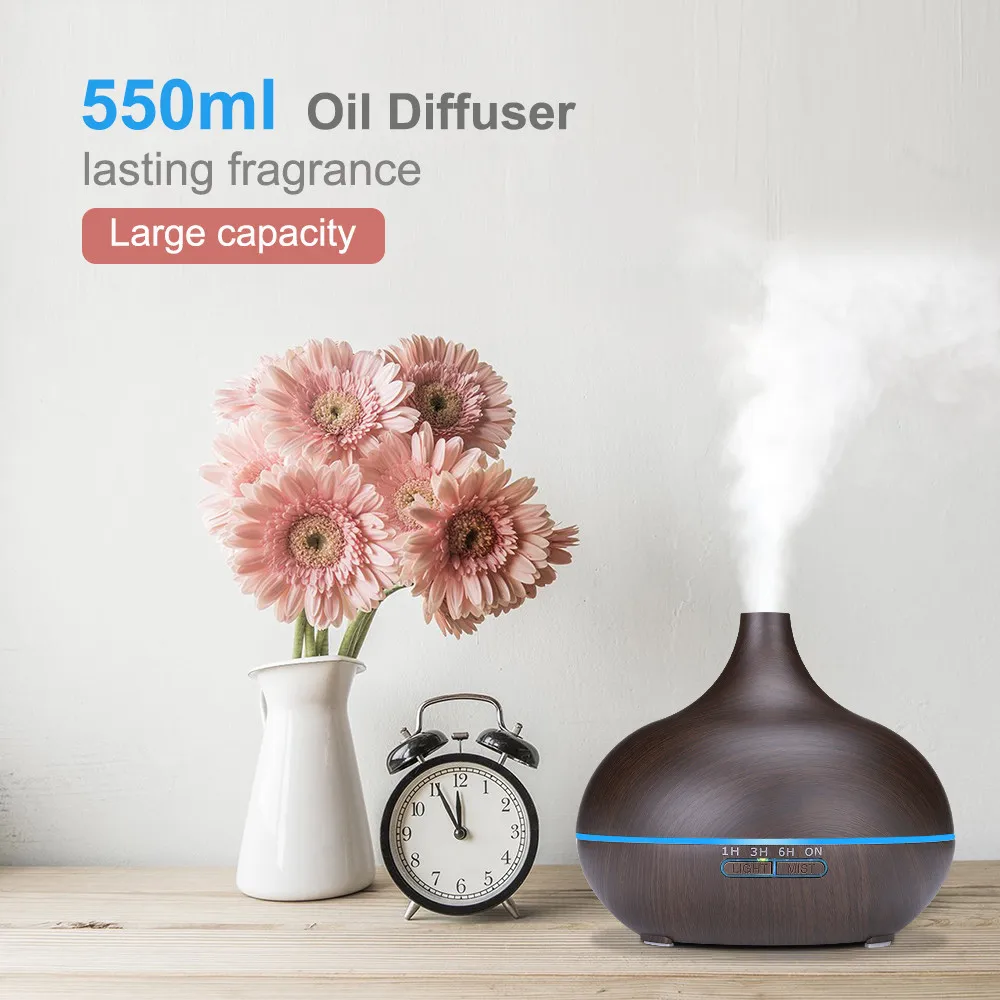 

GD1802 300ML Essential Oil Diffuser Electric Ultrasonic Aromatherapy Humidifier Aroma with 7 Colors LED Night Light