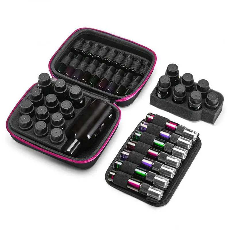 

Free Combination Portable 44 Grid Essential Oil Storage Bag EVA Essential Oil Package For Travel Essential Oil Bottle Storage