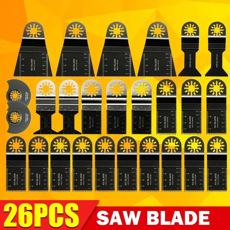 

New 26pcs Saw Blade Accessories Doersupp Mixed Blades Multitool For Fein Multimaster Makita
