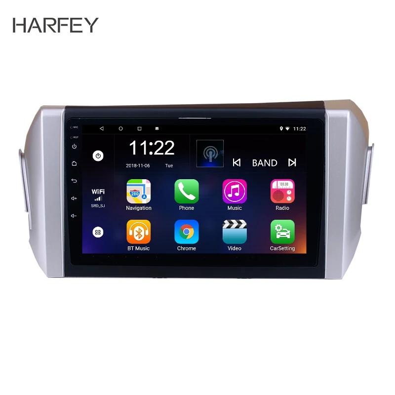 Harfey Quad Core Car Radio GPS Navigation Android 8.1/7.1 Car Audio Player For 2015 Toyota Innova(RHD) With WIFI Bluetooth 3G