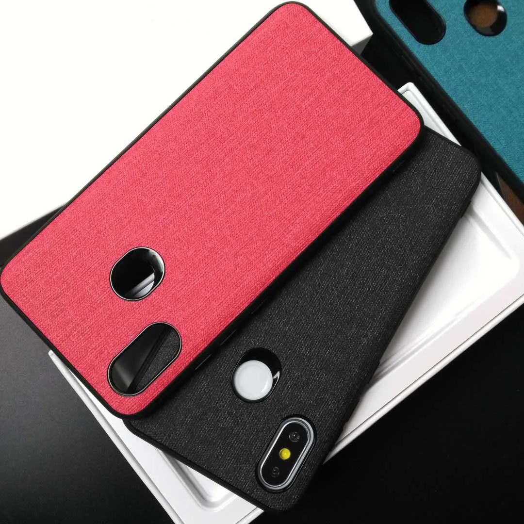 

Cloth Fabric Texture Silicone Case For Xiaomi MI 9 Play Redmi Note 7 6 5 pro MI 8 A2 lite MAX 3 MIX 2S 2 5X 6X A1 MI8 SE S2 6A