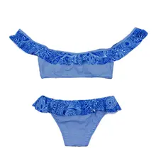 19013 сексуальный купальник плиссированный топ с плечом с разрезом и высокой талией купальник европейский и американский Летний Бикини