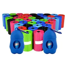 1000 Pc Practical Black Garbage Bags And Dispensers With Belt Clips Poop Bags Set Pets Dogs Trash Cleaning Supplies