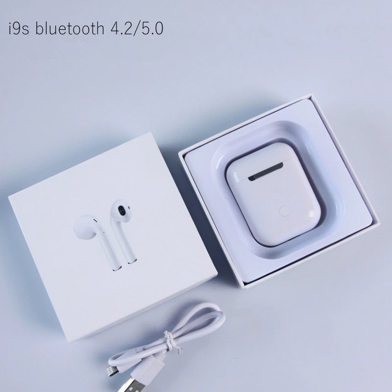 

i9s Bluetooth 4.2/5.0 Earphone Wireless earphones Touch control Earbuds 3D Surround Sound &amp Charging case for all smartphone