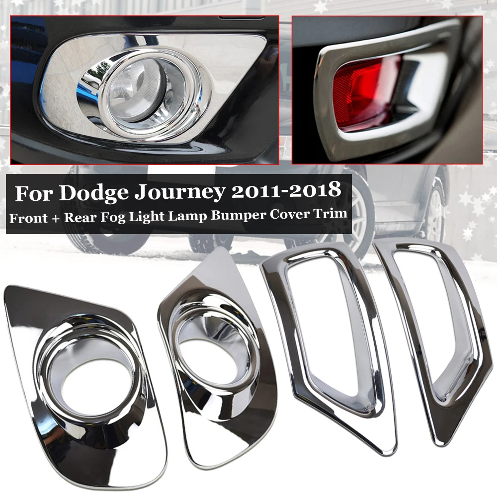 

Fog light Bumper Trims Set Kit Front+ Rear Cover For Dodge Journey 11-18 Latest