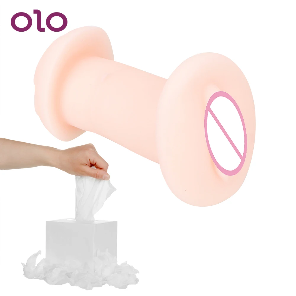 Мужской мастурбатор OLO искусственная вагина и анус двухканальная настоящая