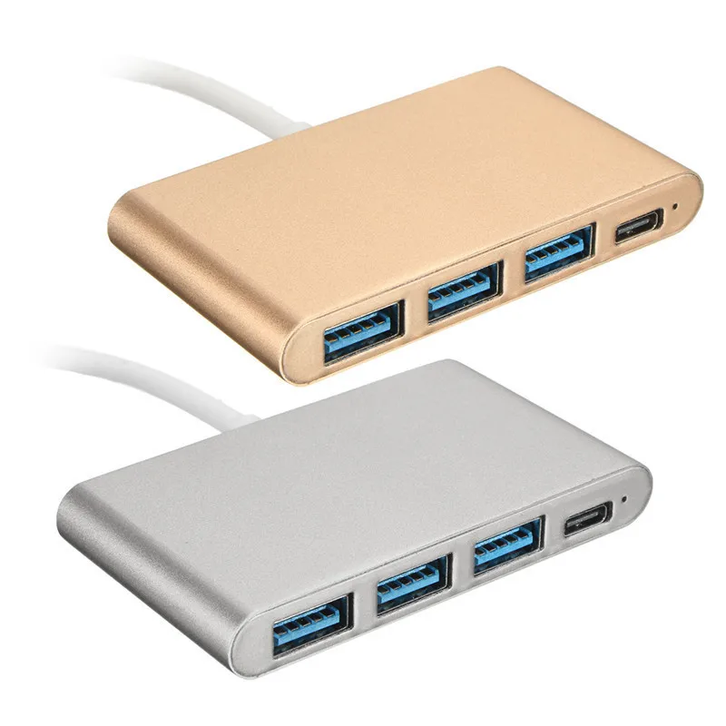 

4 Port Portable OTG HUB USB Splitter Type C USB 3.1 Adapter Hubs USB 3.0 Multiport For Macbook Air Laptop PC Tablet