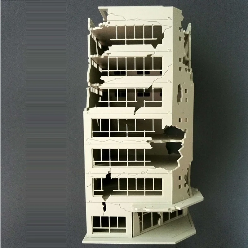 1/144 белый разрушенный поврежденный строительный модуль после войны сборка Outland модель подарок