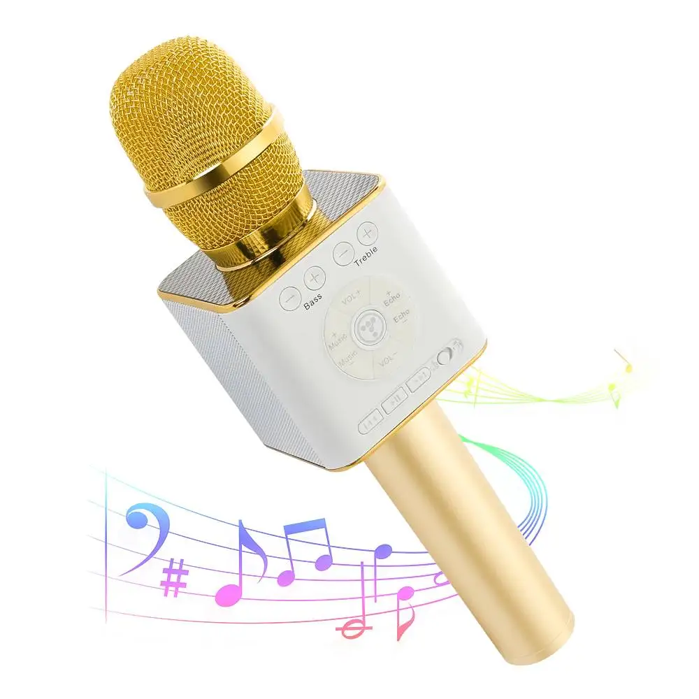 

3 in 1 Portable Wireless Karaoke Microphone bluetooth Speaker Handheld Sing Recording Portable KTV Player Home KTV Music Machine