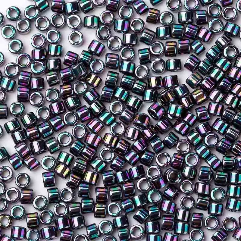 

Taidian DB1001 Metallic Purple Green Gold Iris 11/0 Miyuki Delica Seedbeads For Powwow Beadwork 5grams/lot 1.6x1.3mm