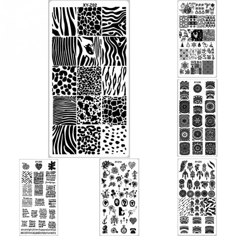 

1pc Polish Design Nails Image Reused Steel Plate DIY Stamp Template Stamp Template