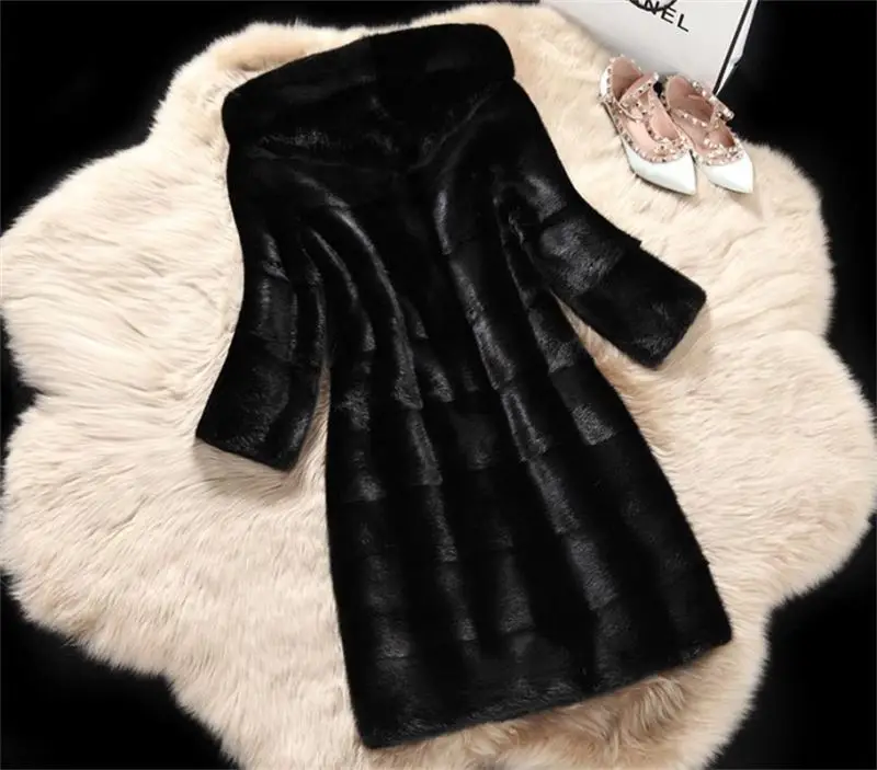 Femelle Section Faux Complète 2018 gray De Imitation Cap white Manteau Haute Vison Mode Laipelar Long Taille pink Nouvelle À Fourrure Top Rejet Black Large Vest Fur RwrR6
