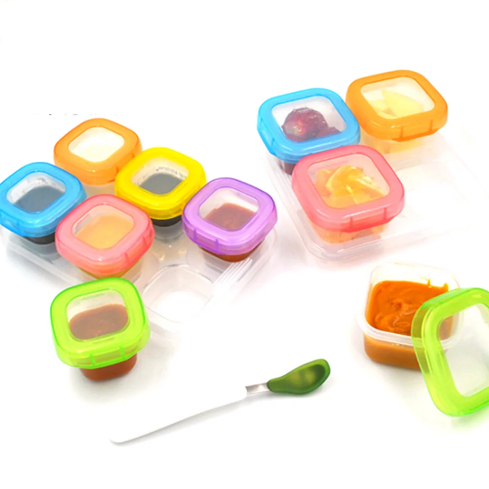 

Baby Food Storage Freezer & Microwave Safe Kids Food Supplement Box Portable Snacks Fresh Food BPA Free Block Containers Set