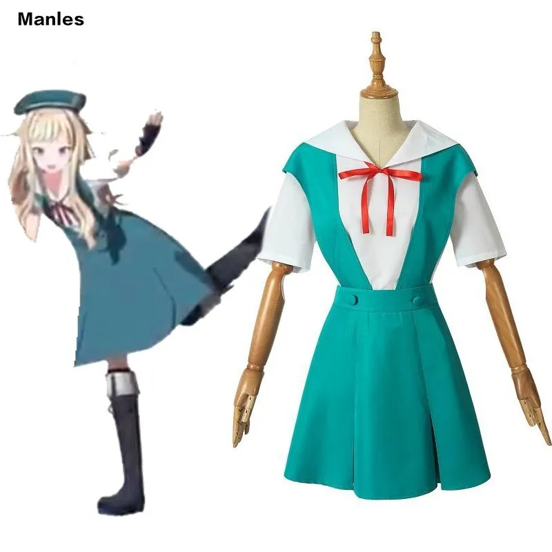 

Suzuki Hina Costume Virtual YouTuber Cosplay Hina Adult Halloween Christmas Carnival Anime Party Dress Girl With Hat Uniform